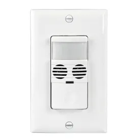 120-277V Occupancy/Vacancy Sensor Light Switch PIR/Ultrasonic White