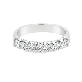 14K White Gold Diamond Band - .75ctw