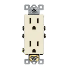 15 Amp Duplex Outlet Light Almond