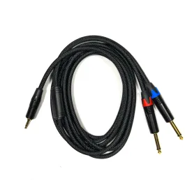 ABT ABT-AC036MBP 3.5mm Male to 2 x 6.5mm Mono Audio Cable 3 Meters