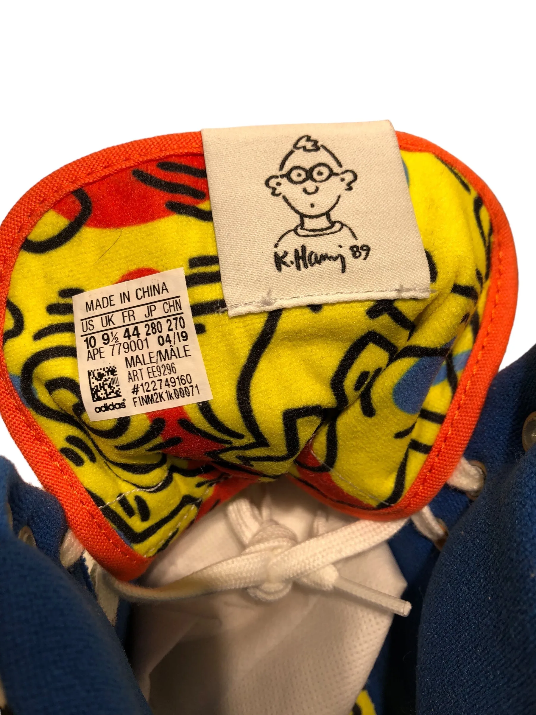 adidas/Hi-Sneakers/US 10/Stripe/MLT/Keith Haring