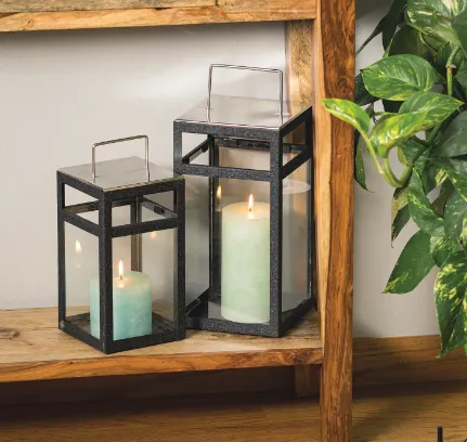 Black Square Lantern Set