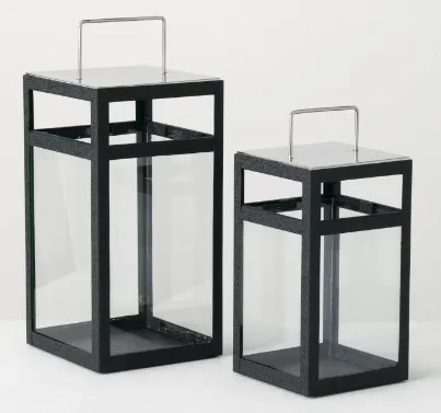 Black Square Lantern Set