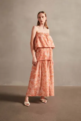 Bulles De Mer Ruffled Long Dress