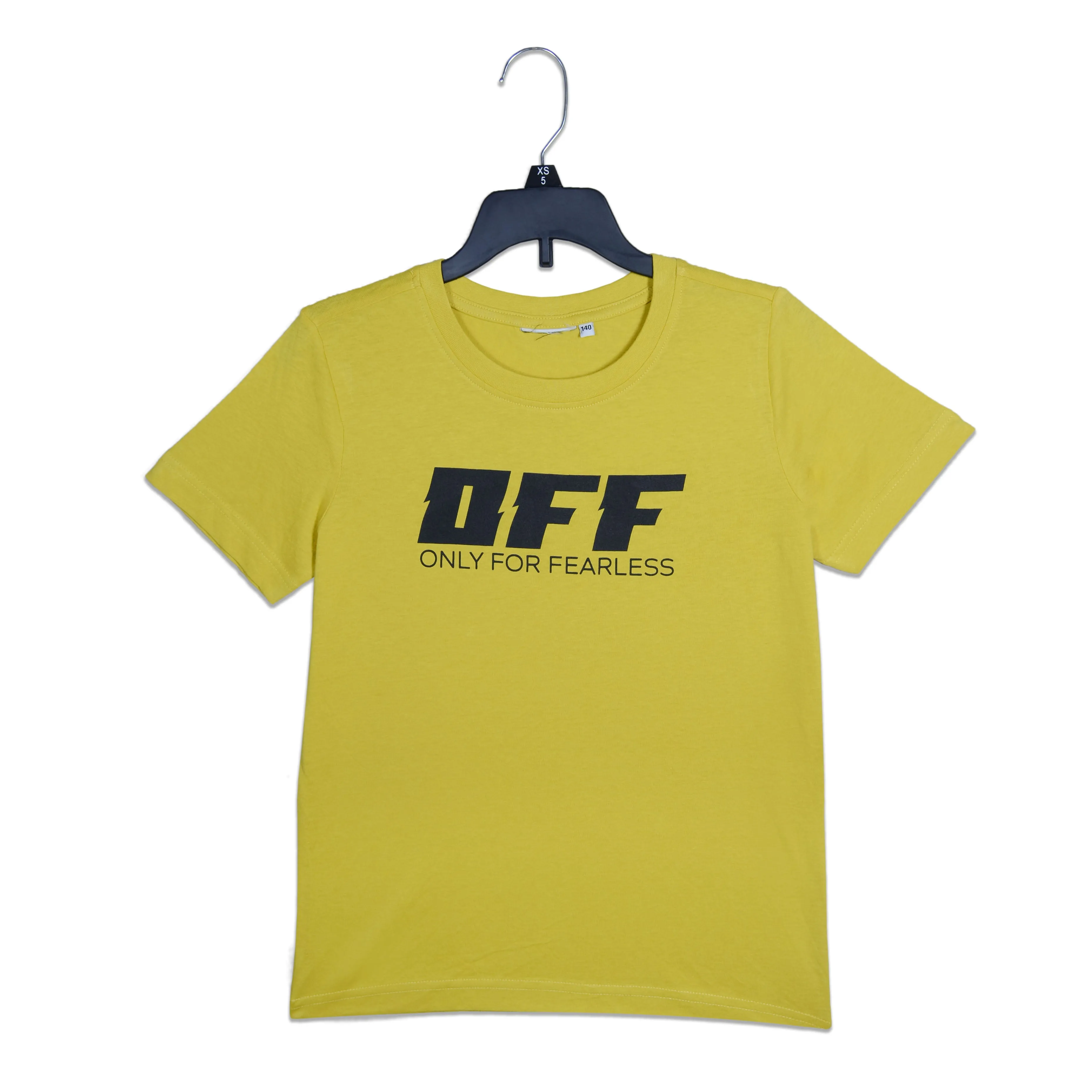 C1542 BNG Off Only For Fearless Cut Lable Mustered T-Shirt