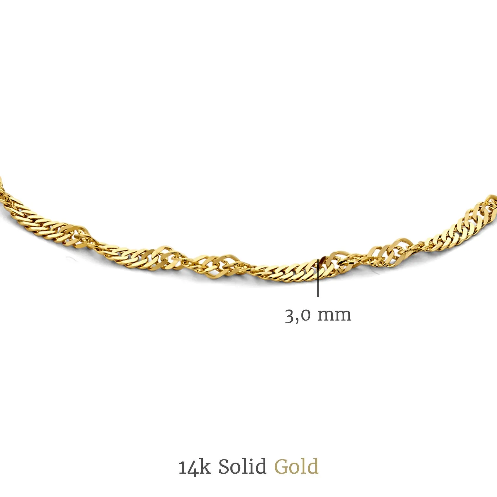 Cadeau d'Isabel 14 karat gold necklace and bracelet gift set