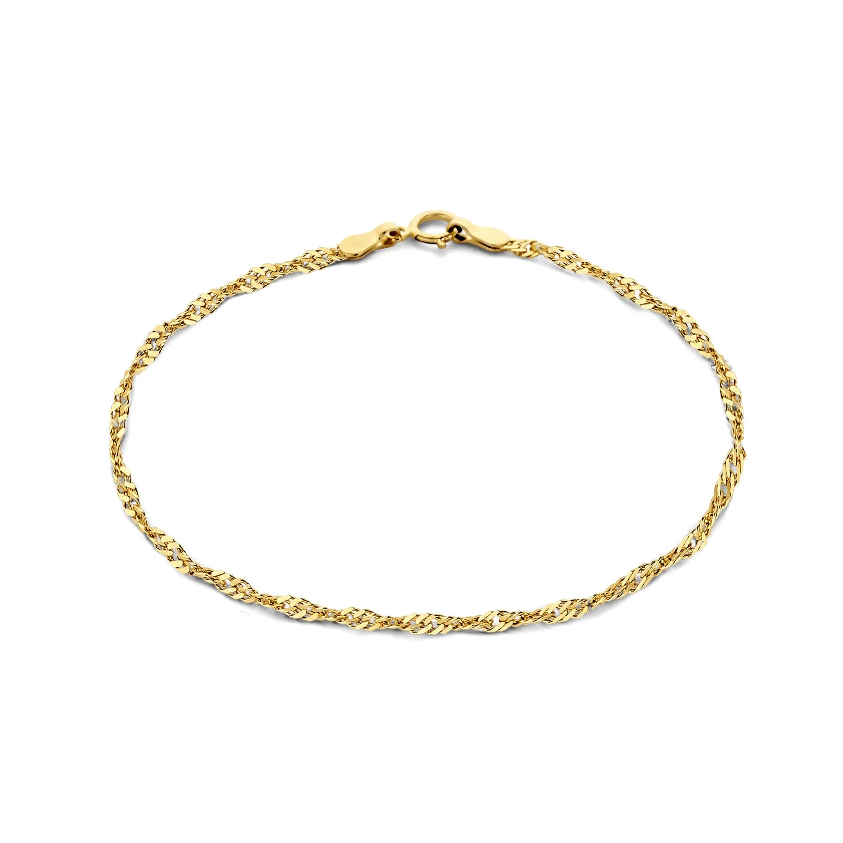 Cadeau d'Isabel 14 karat gold necklace and bracelet gift set