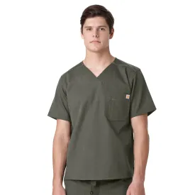 Carhartt Ripstop Men's Utility Scrub Top - Olive