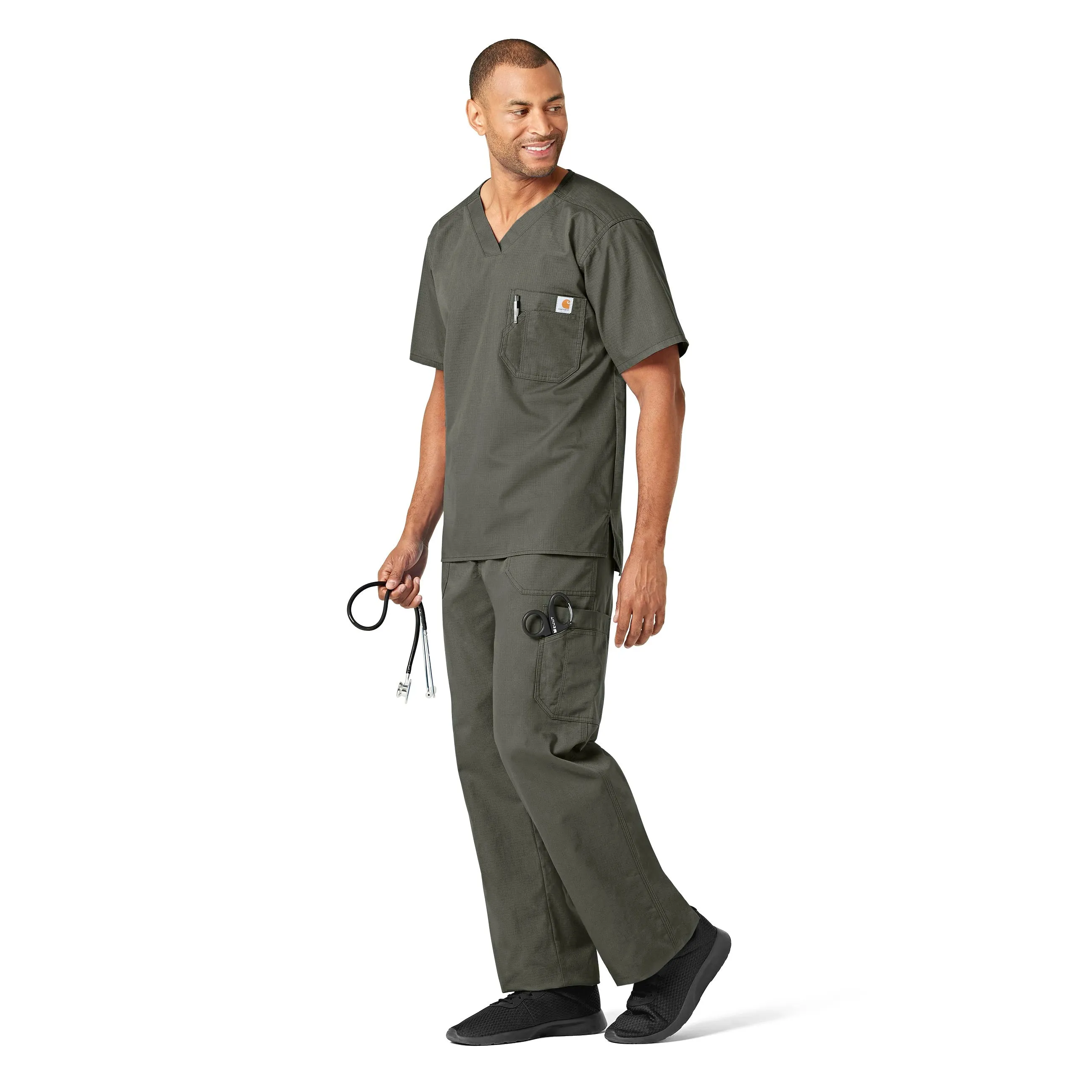 Carhartt Ripstop Men's Utility Scrub Top - Olive