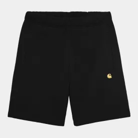 Carhartt WIP Chase Sweat Short Black - Gold