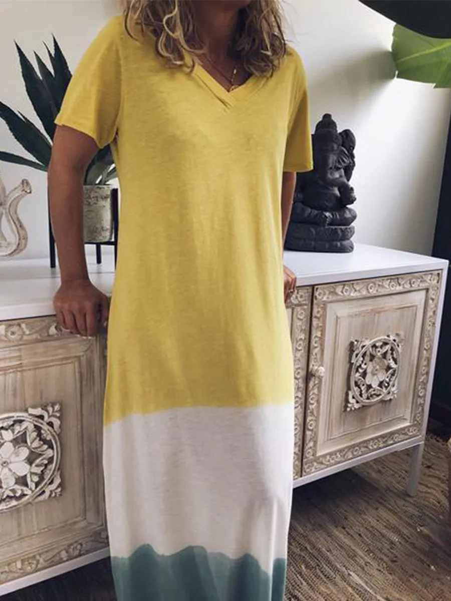 Casual Loose Tunic Maxi Dress