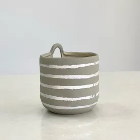 Ceramic Hang Silver Vase