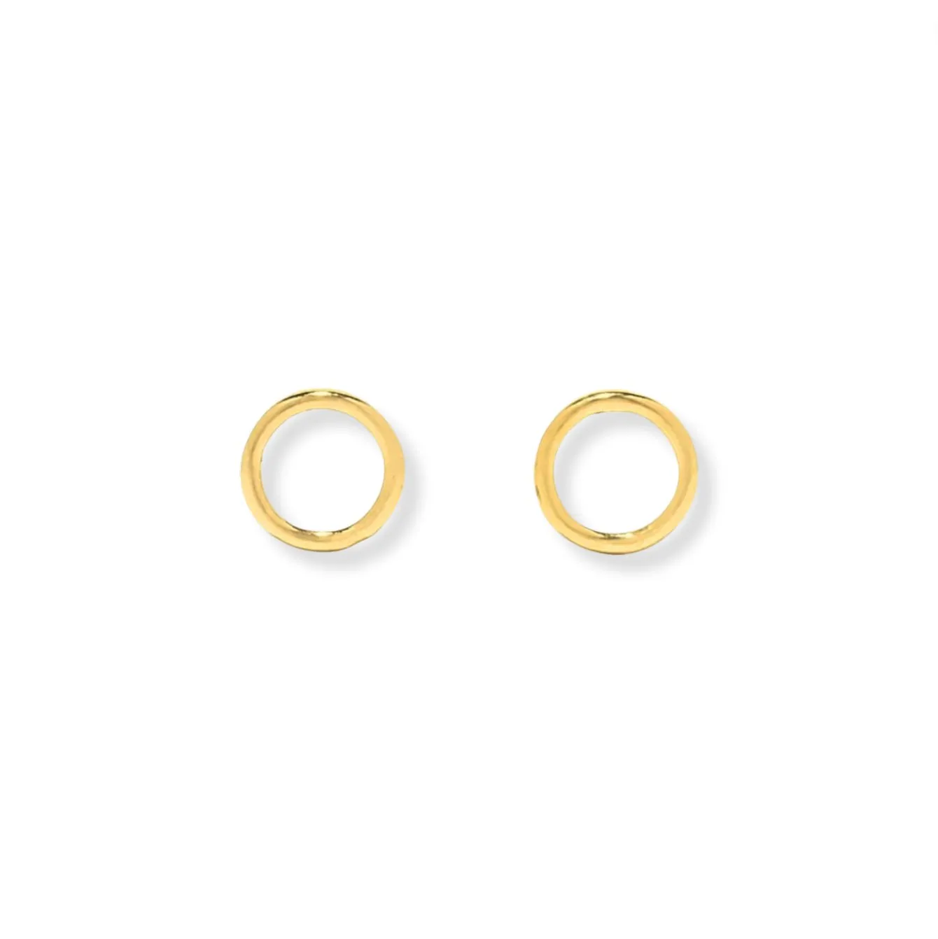 Circle Silhouette Gold Studs