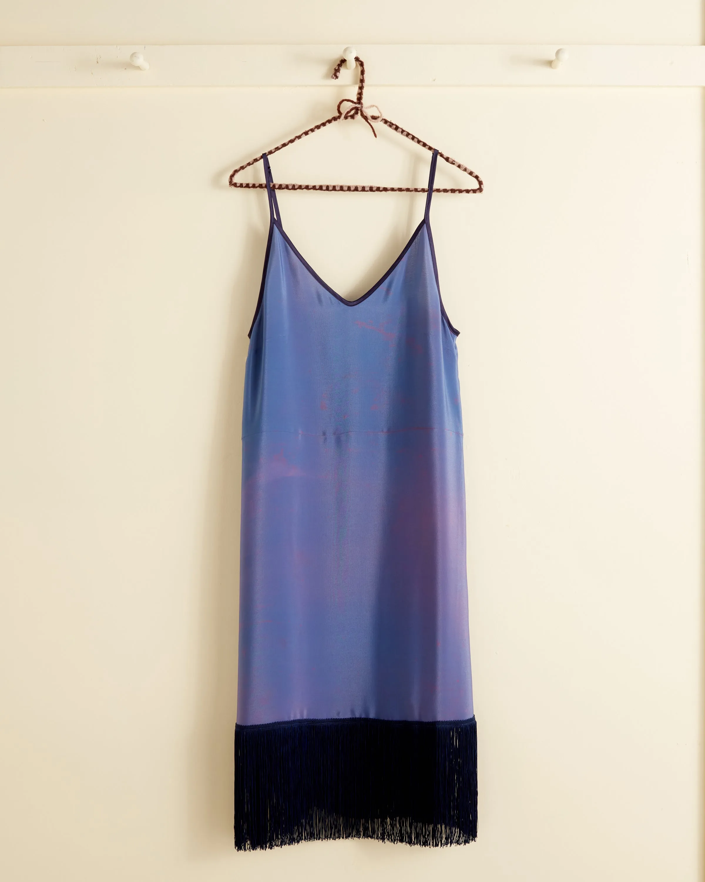 Cornflower Fringe Dress - M