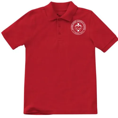 (CR832Y) Youth Short Sleeve Pique Polo - Sacred Heart