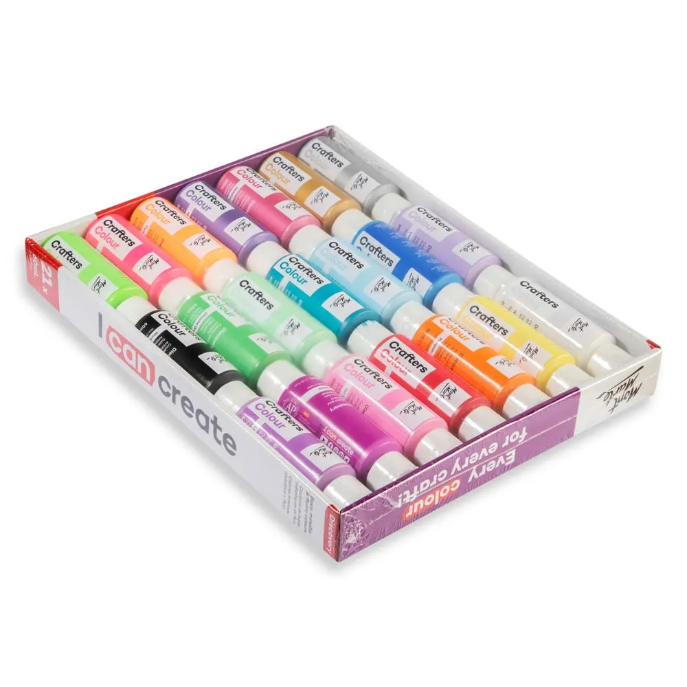 Crafters Colour Discovery Paint Set 21pc x 60ml (2 US fl.oz)