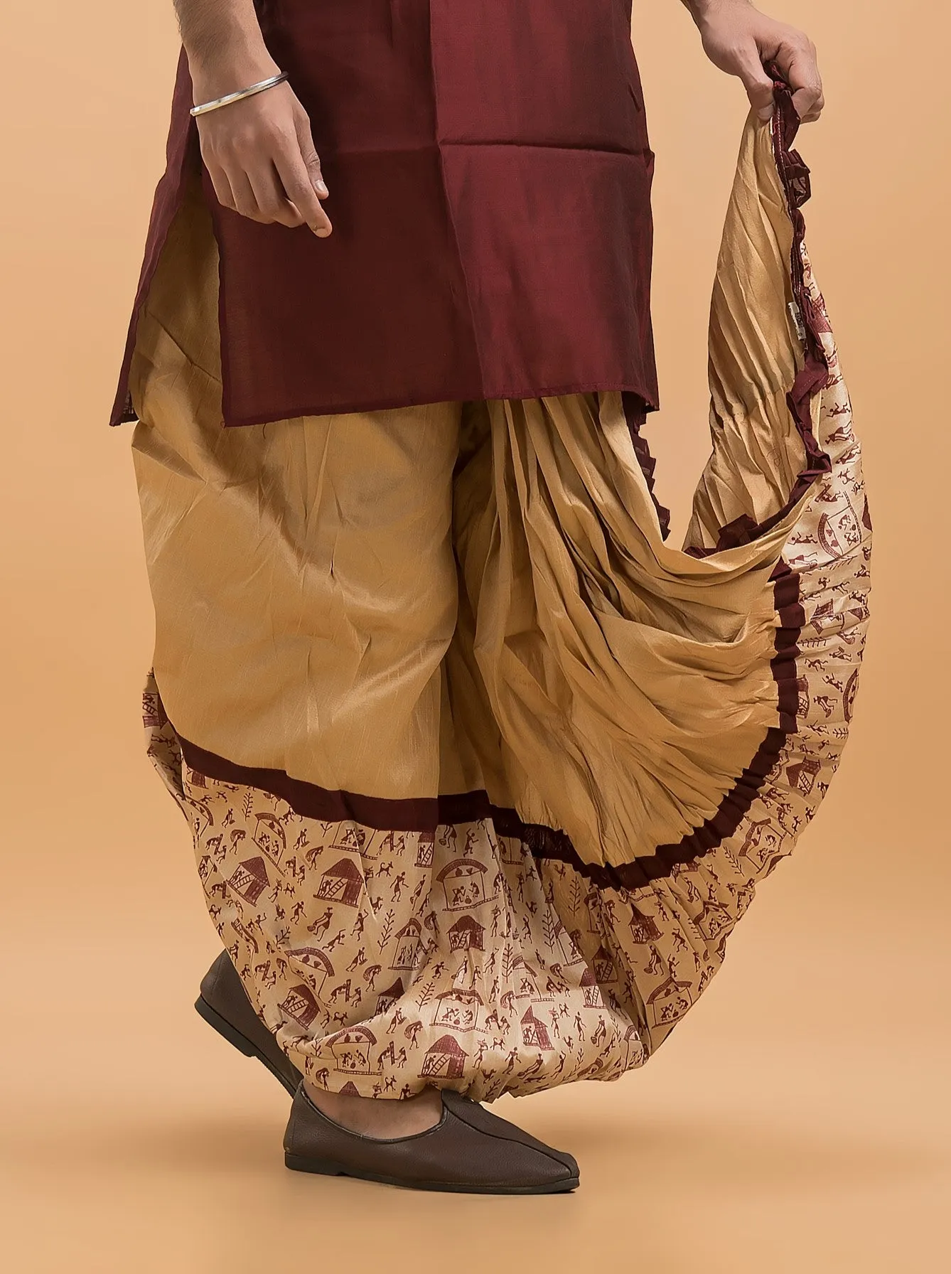 Designer Silk Dhoti- Ready to wear