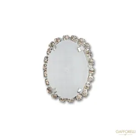 Elegant Oval Buttons with Matt Rhinestone - Art. 5288