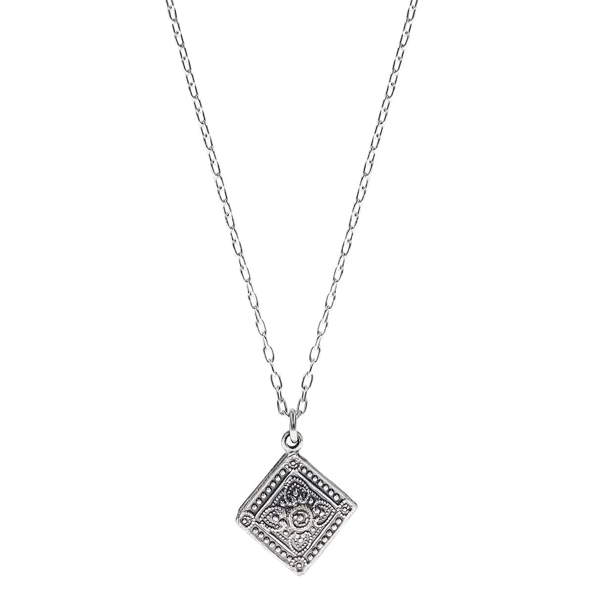 Firefly Designs Regal Mosaic Diamond Shape Drop Necklace