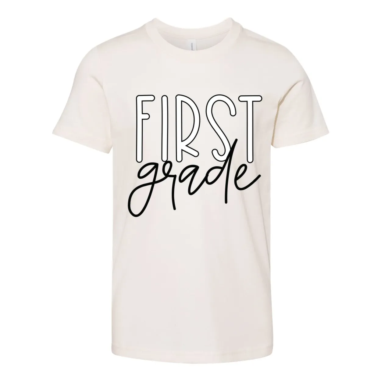 First Grade YOUTH Block Script T-Shirt