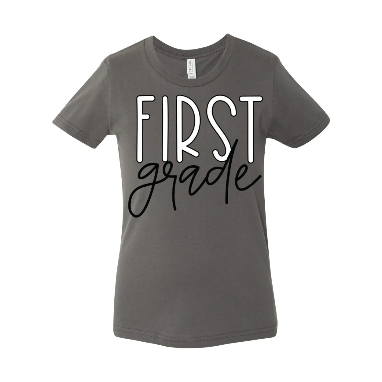 First Grade YOUTH Block Script T-Shirt