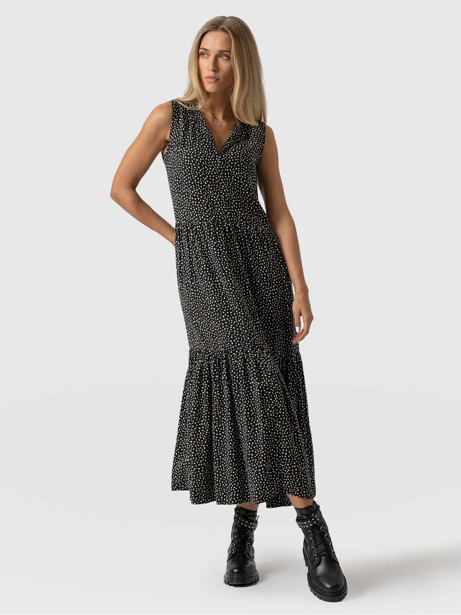 Greenwich Dress - Black Spot