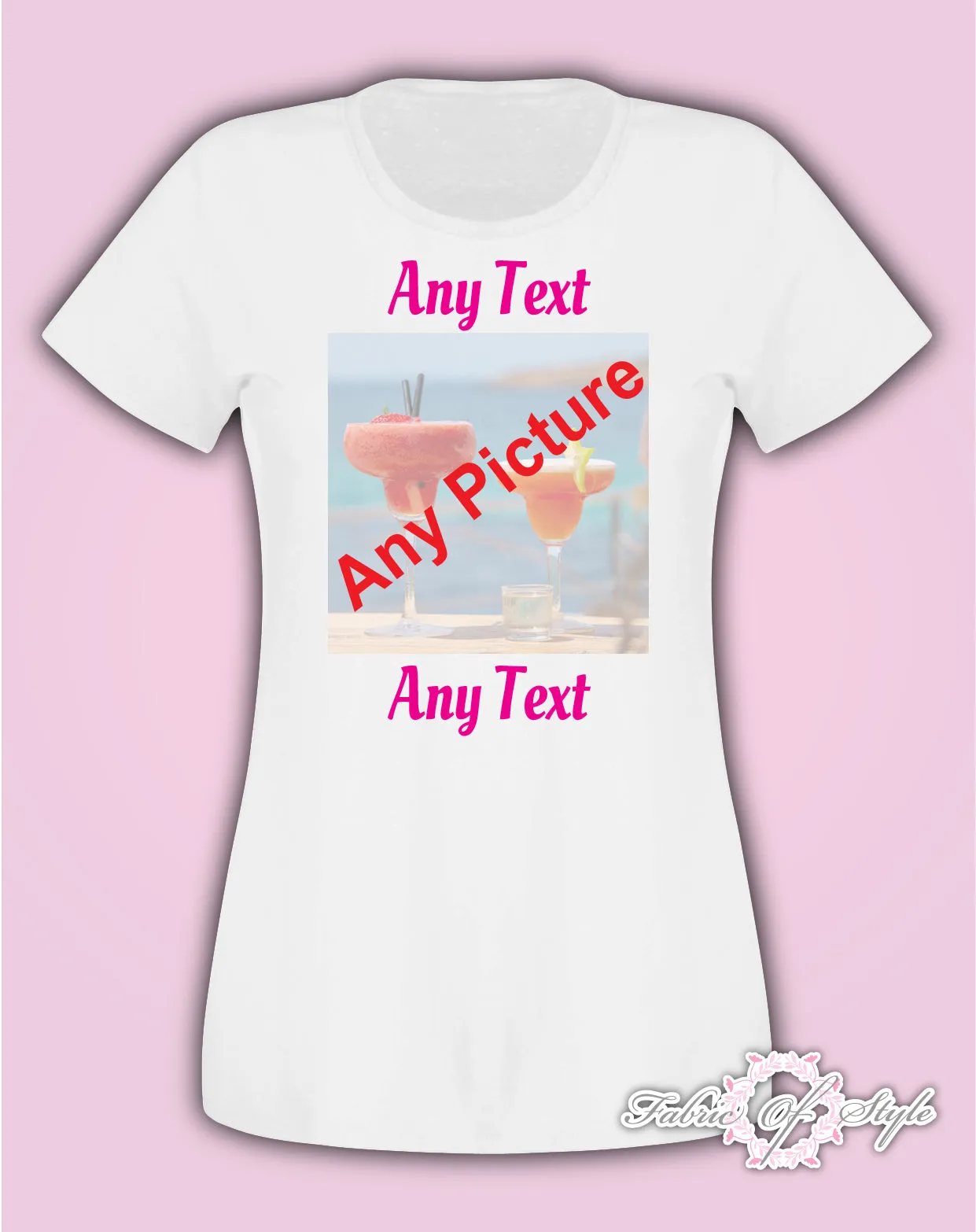 Hen Party Personalised Custom Photo Your Image Printed T-shirt Ladies