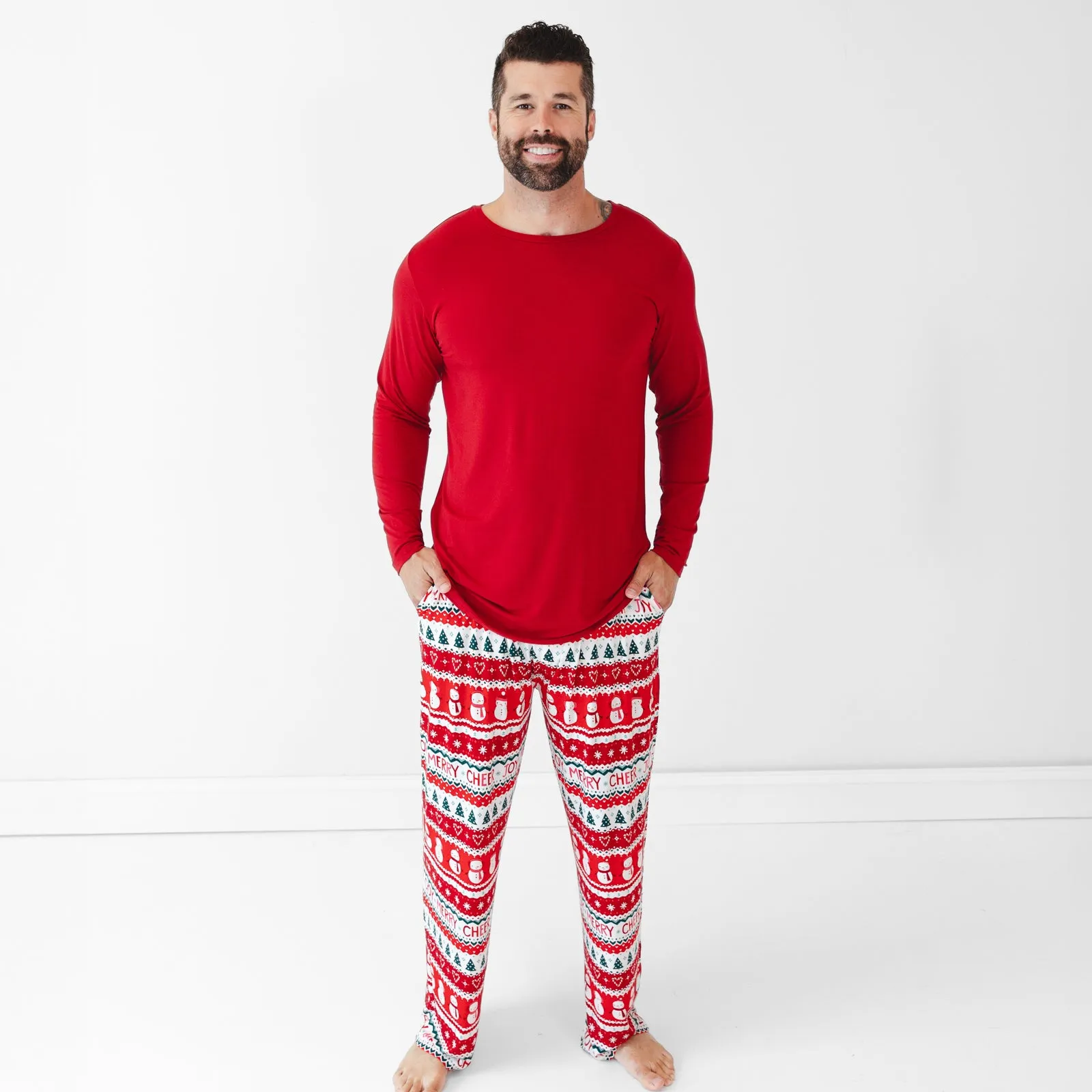 Holiday Red Men's Pajama Top