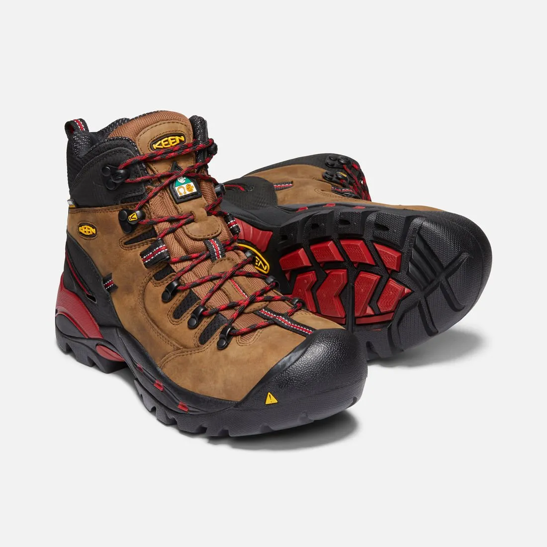 Keen Utility men's CSA Hamilton Waterproof Boot (carbon fiber toe) 1020096 bison/jester red