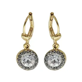 La Vie Parisienne Round Swarovski Crystal Earrings