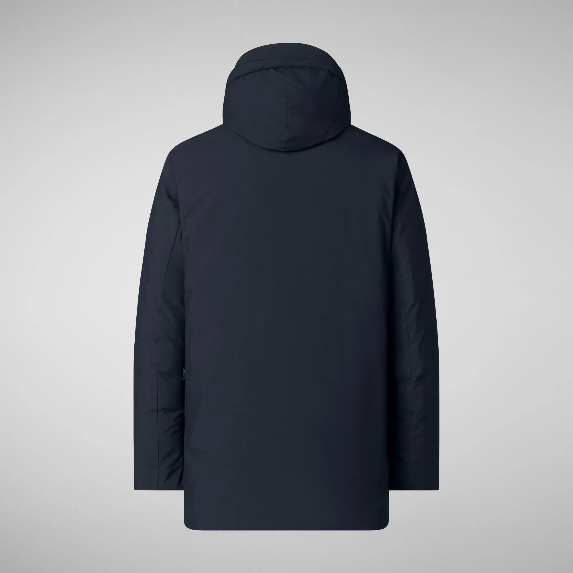 Man's hooded parka Sesle in blue black