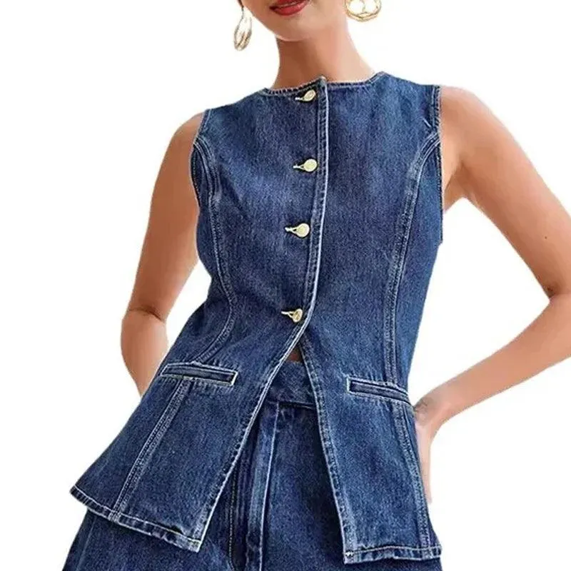 Nancy Denim Short Set