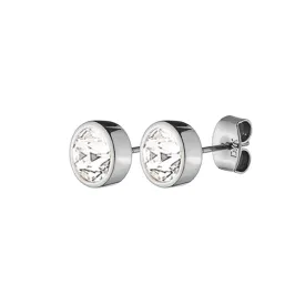 NOBLE SHINY SILVER CRYSTAL EARRINGS