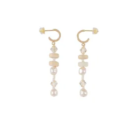 Origins Eclectic Drop Earrings - IVORY/PEARL/GOLD/HONEY