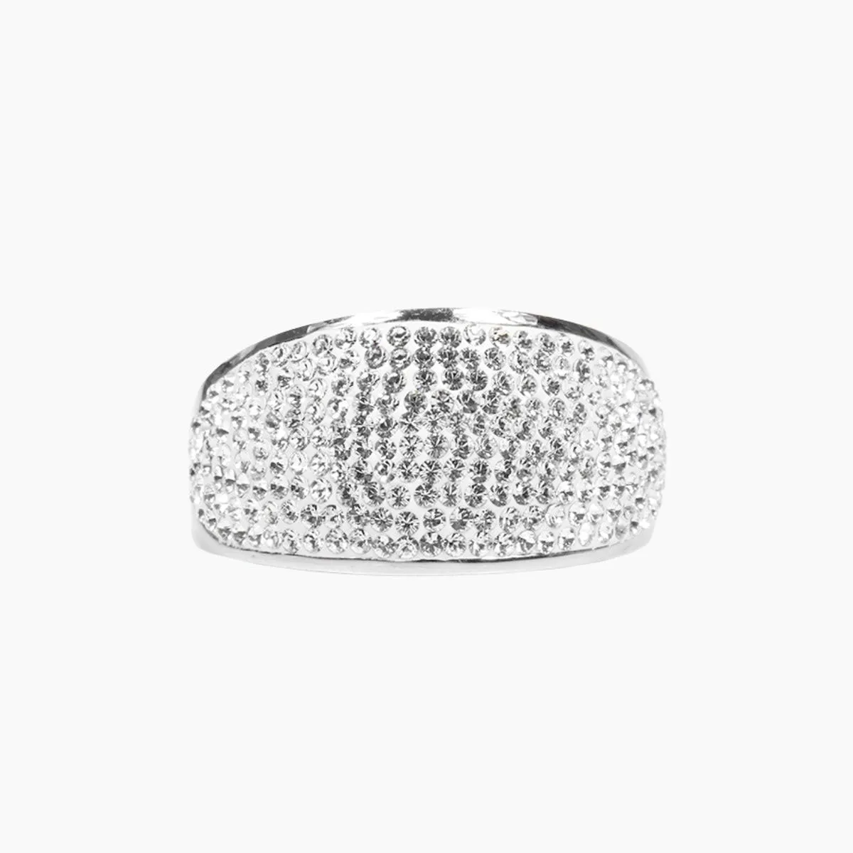 Pave Swarovski Crystal Curved Ring