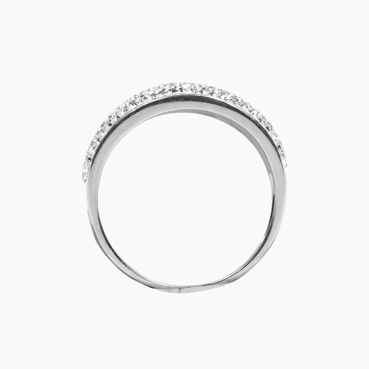 Pave Swarovski Crystal Curved Ring