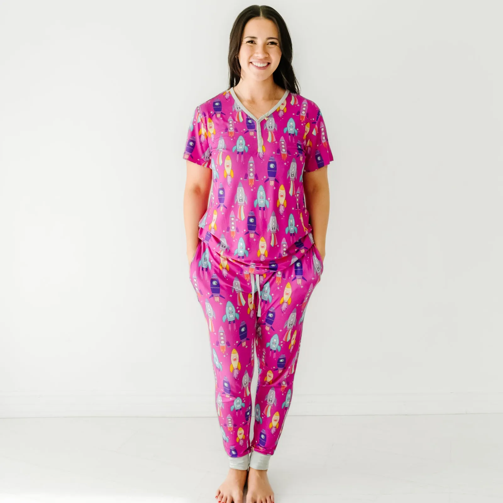 Pink Space Explorer Women's Pajama Pants