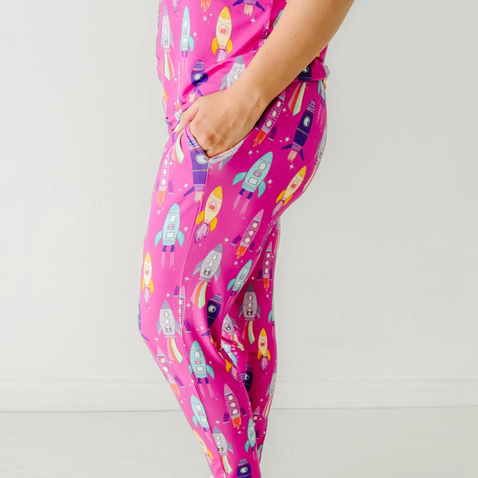 Pink Space Explorer Women's Pajama Pants