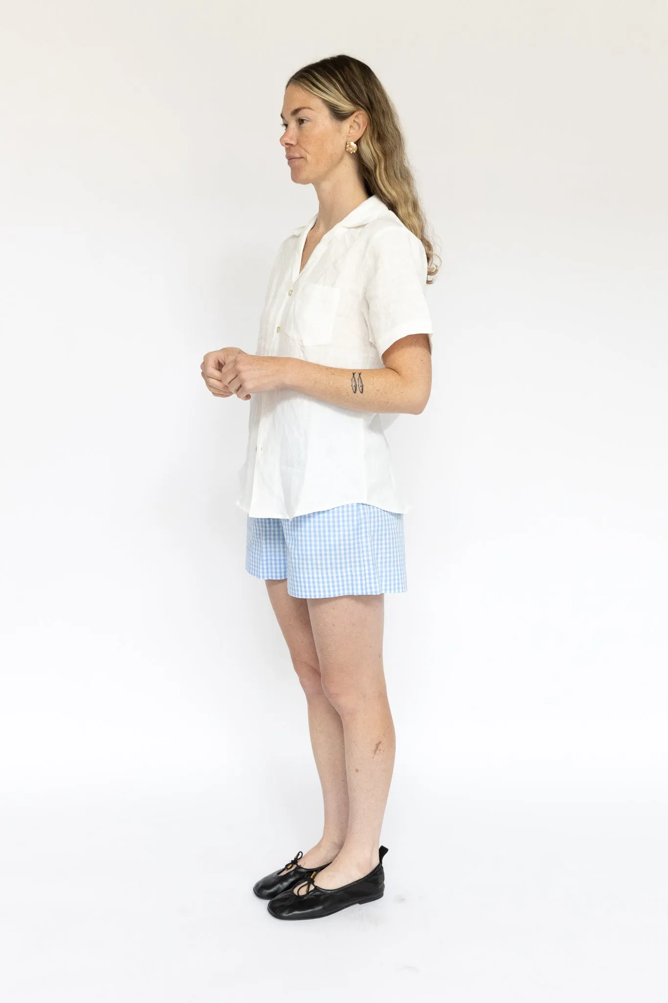 Ruby Shorts | Light Blue Gingham