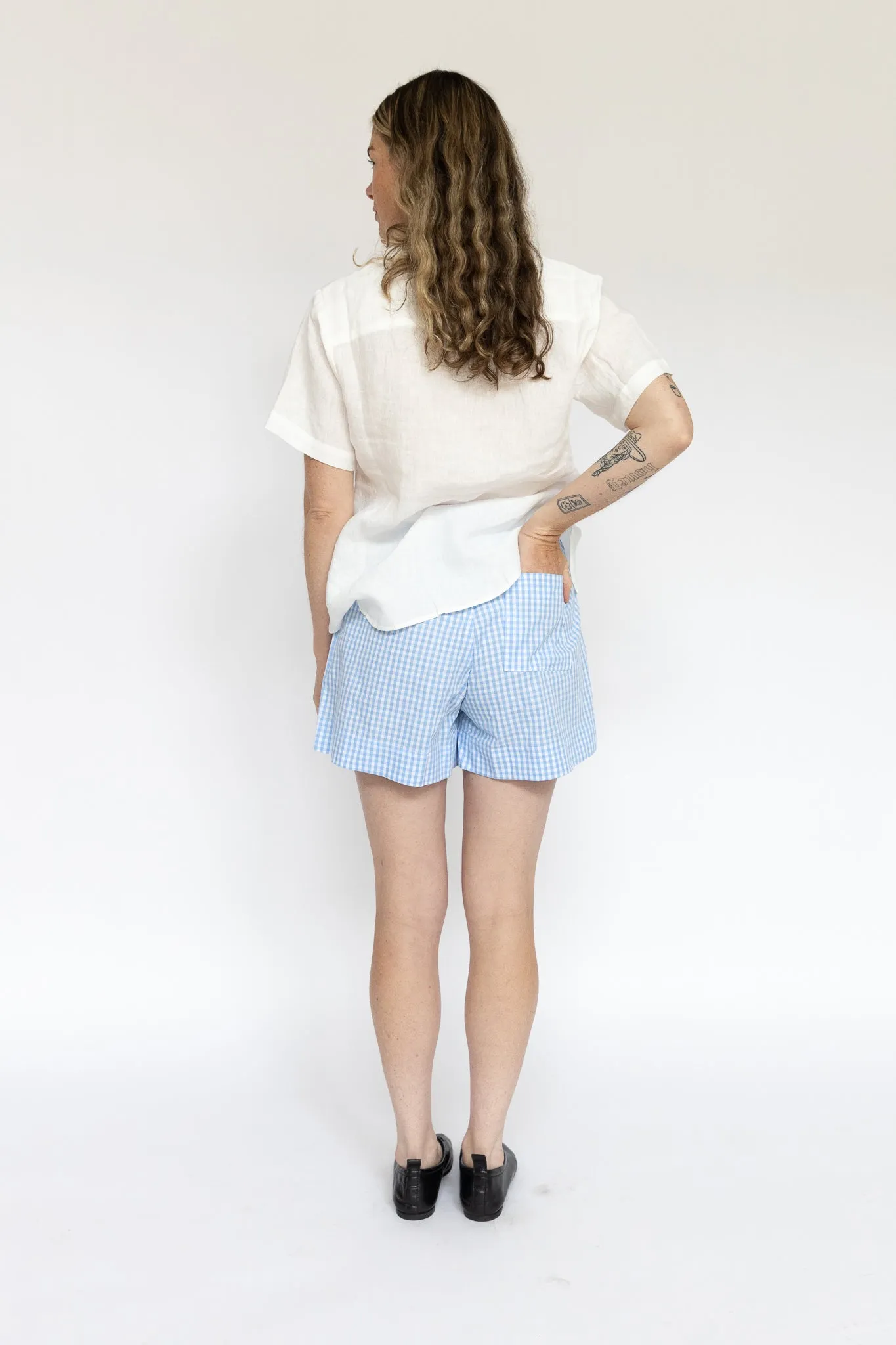 Ruby Shorts | Light Blue Gingham