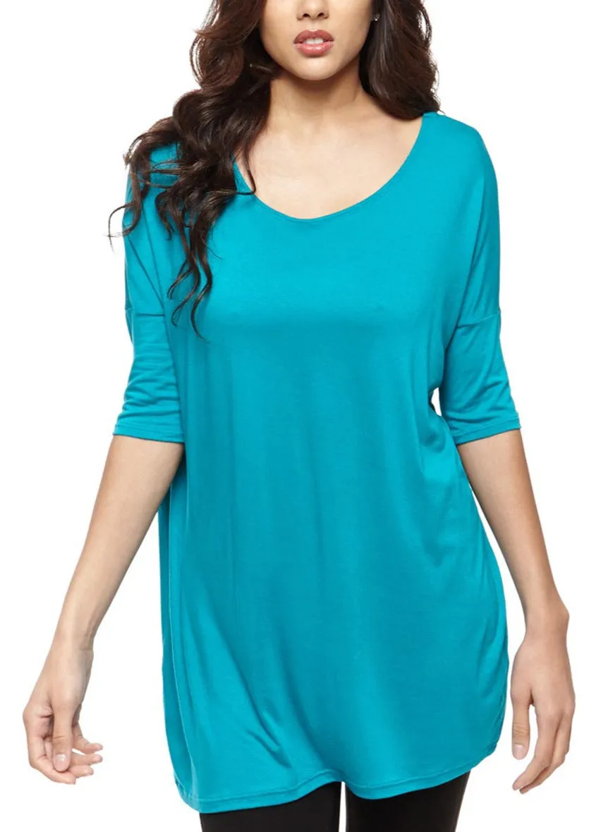 Scoop Neck Bamboo Tunic Top