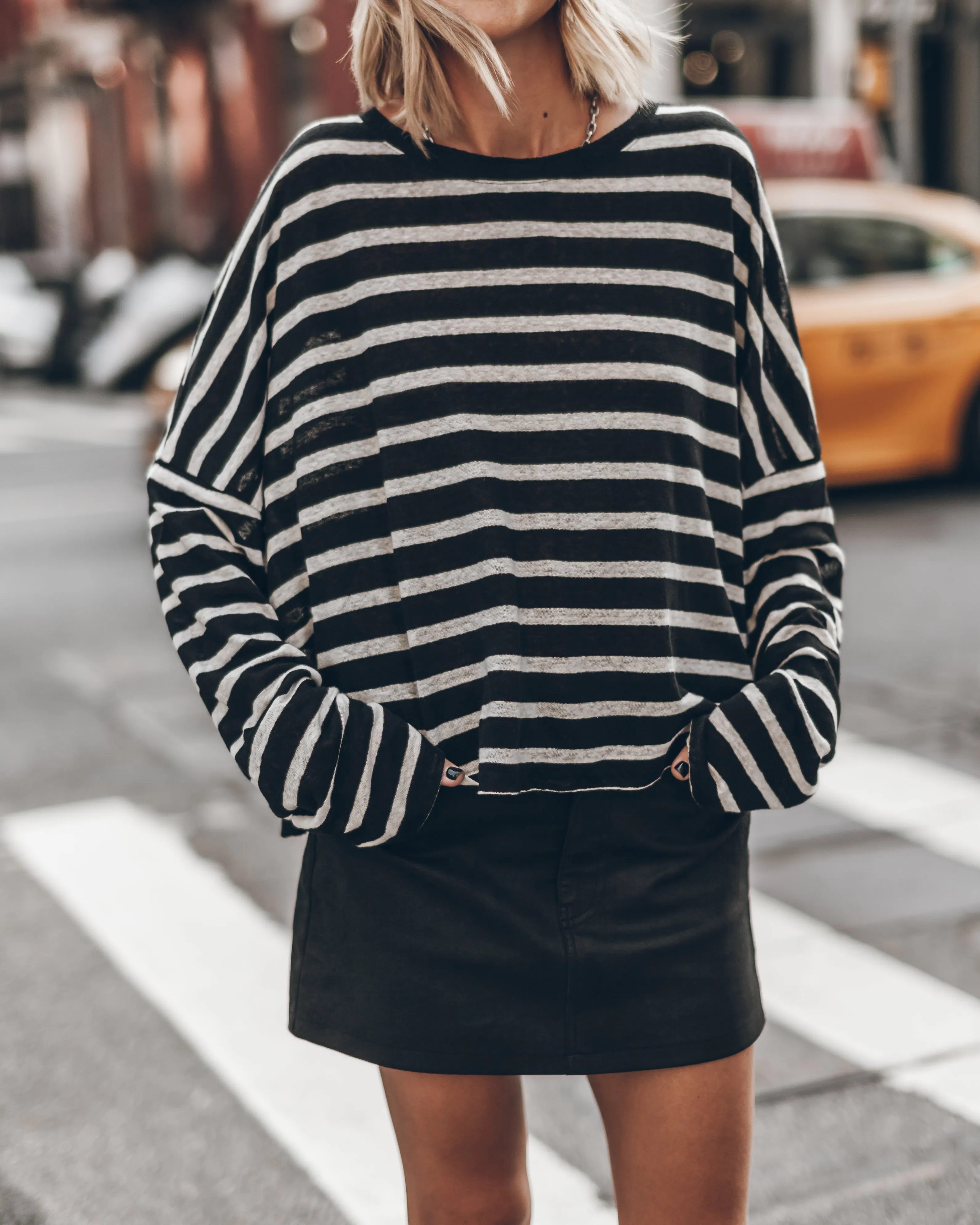 The Striped Loose Linen Longsleeve