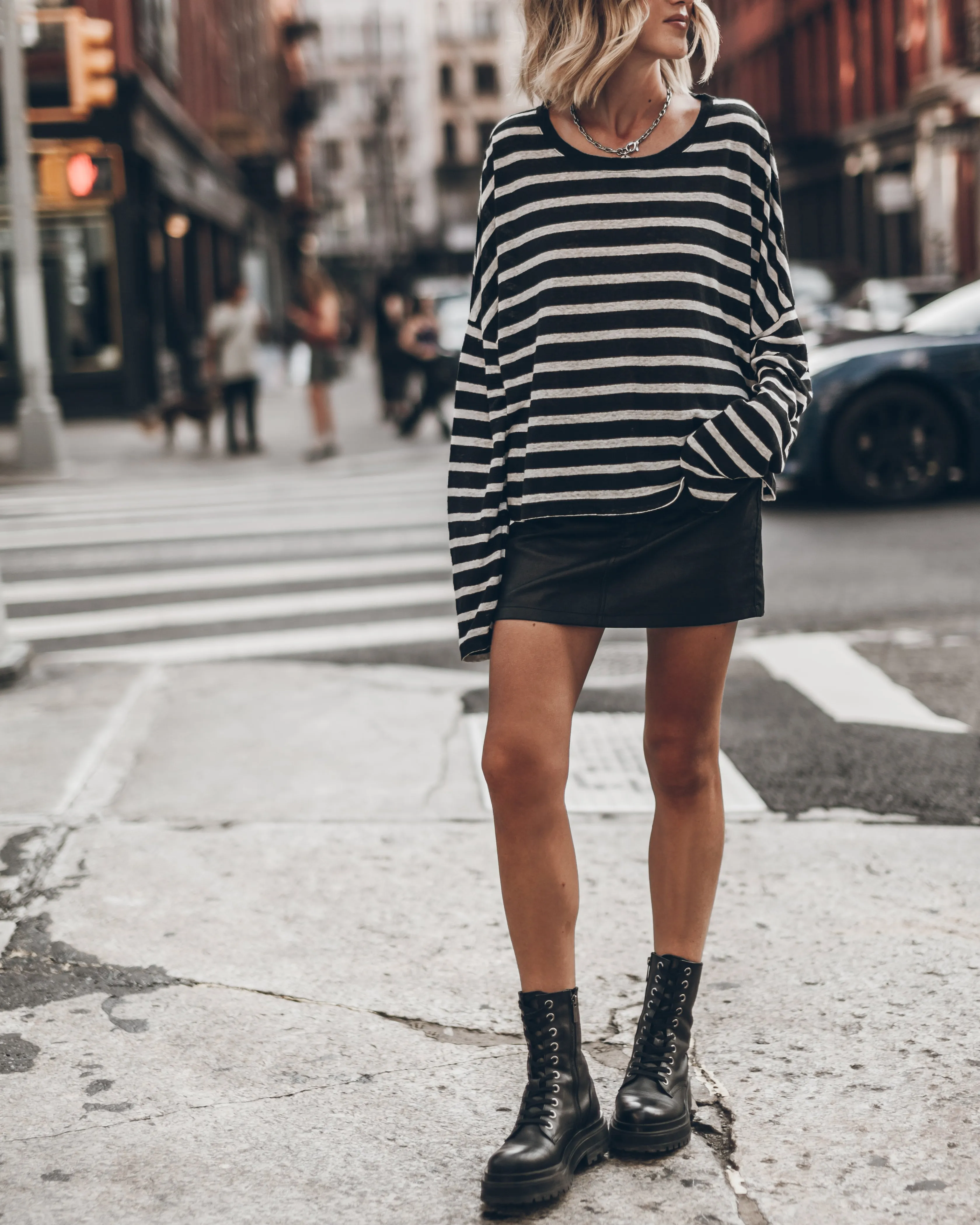 The Striped Loose Linen Longsleeve