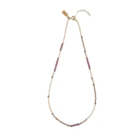 Utulivu Assorted Beaded Necklace - PINK/PEARL/AMETHYST/HONEY